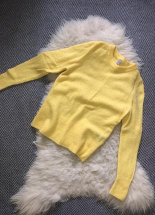 Лимонний яскравий альпака жовтий светр, кофта шерсть вовняної