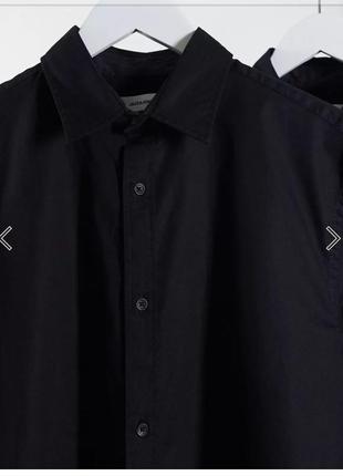 Jack & jones чорна сорочка з короткими рукавами відмінна якість8 фото