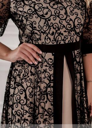 Вечернее платье батал с гипюром 💕