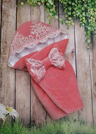 Велюровый конверт-плед на осень