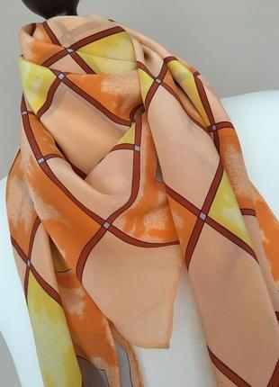 Винтажный шелковый платок 100%шелк шов рауль  стиль hermes2 фото