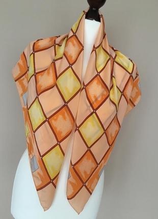Винтажный шелковый платок 100%шелк шов рауль  стиль hermes5 фото