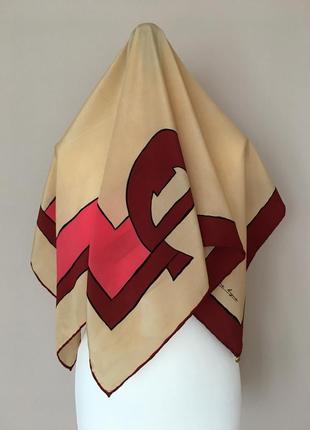 Шелковый винтажный платок шарф палантин от  etienne aigner 100% шелк рауль2 фото