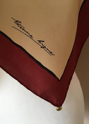 Шелковый винтажный платок шарф палантин от  etienne aigner 100% шелк рауль5 фото