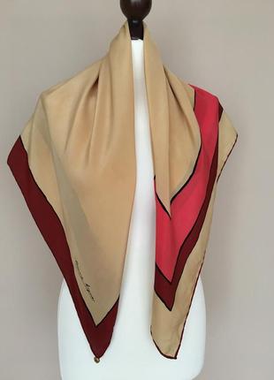Шелковый винтажный платок шарф палантин от  etienne aigner 100% шелк рауль7 фото