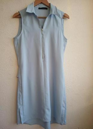 Голубое платье zara, s, l1 фото