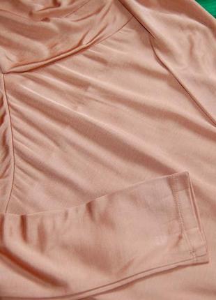 Абрикосовое платье-футляр миди длины с красивым переливом от h&m как новое6 фото