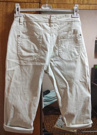 Белые джинсовые шорты бермуди бриджи3 фото