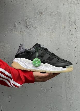 Мужские кроссовки white adidas niteball black/haki