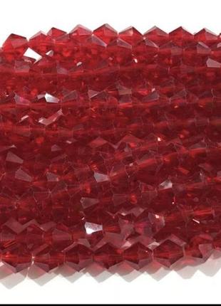 Бусины на нитке стекло биконус