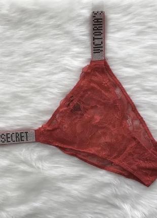 Трусики стринги victoria’s secret кружевные кружево нижнее белье7 фото