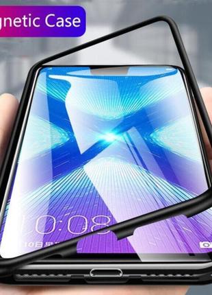 Магнитный чехол full glass 360 (magnetic case) для glass case samsung galaxy a30s/a50/a50s pink