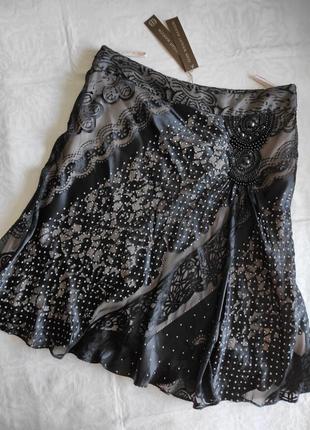 Vip шикарная новая юбка fenn wright manson, шёлк+вискоза,uk161 фото