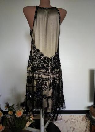 Вечернее расшитое бисером платье сукня5 фото