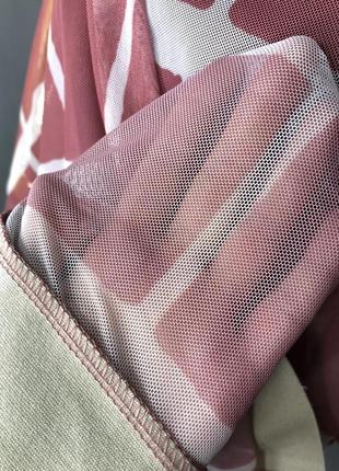 Полупрозрачная блуза туника сетка с экокожей оверсайз свободная кожаная футболка rundholz owens7 фото