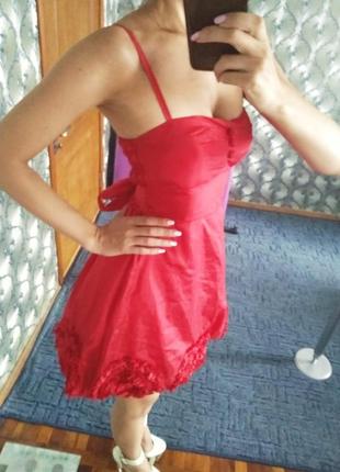 Платье красное бэби-долл, косплей, xxs-s5 фото