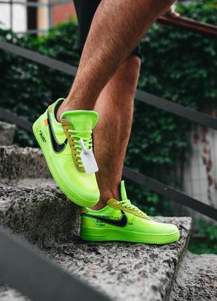 Кроссовки pants nike air f0rce 1 off-white volt
