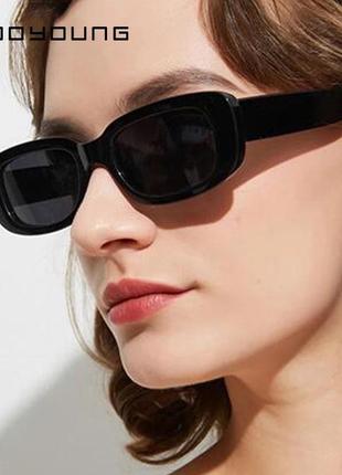Очки окуляри сонцезахисні солецезащитные черные квадратные прямоугольные пластиковые большие3 фото