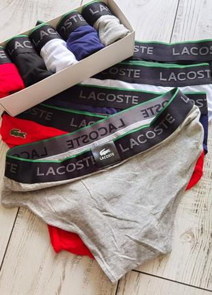 Труси брифи lacoste - 5шт в коробке2 фото