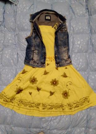 Легкий сарафан полусолнце вишивка