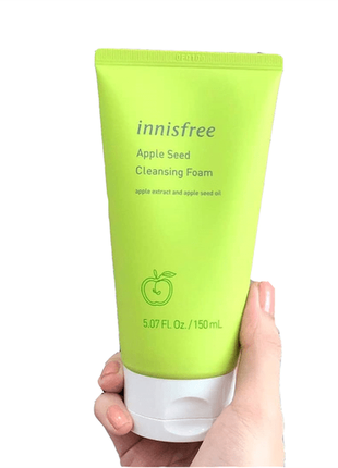 Очищаюча пінка з екстрактом яблука innisfree apple seed deep cleansing foam