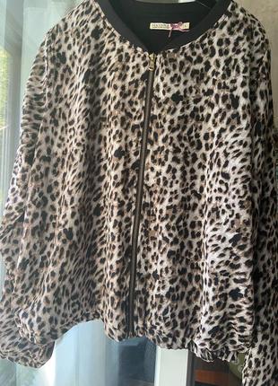 Тонкая леопардовая кофта на подкладке2 фото