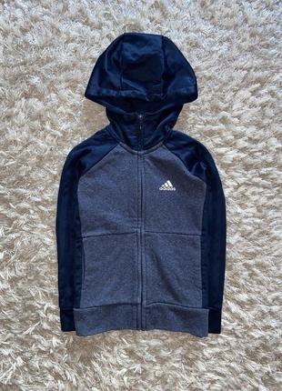 Теплая кофта, толстовка,  мастерка adidas, оригинал, 4-6 лет