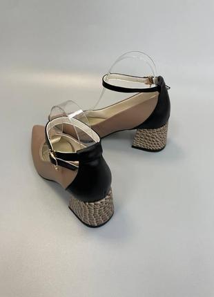 Туфли женские с ремешком натуральная кожа замша италия5 фото