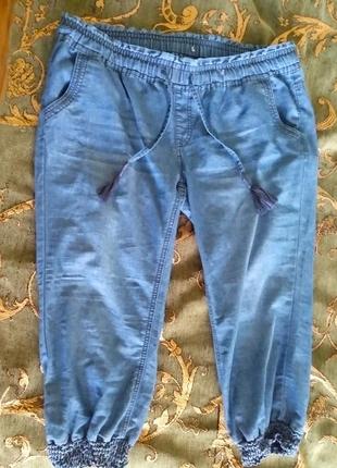 Стильні літні брюки капрі 👖 джинс лицеол, 50-541 фото
