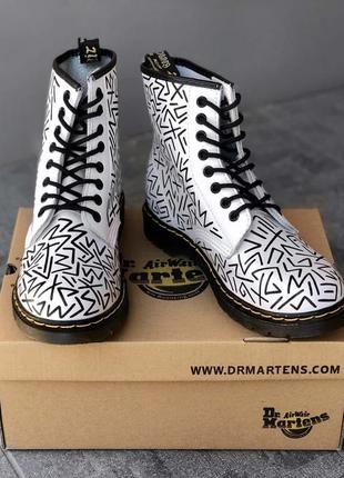 Dr martens 1460 white ботинки мартинсы черевики жіночі2 фото