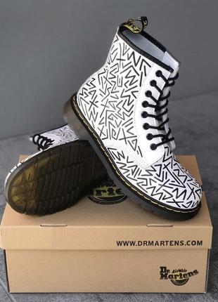 Dr martens 1460 white ботинки мартинсы черевики жіночі5 фото