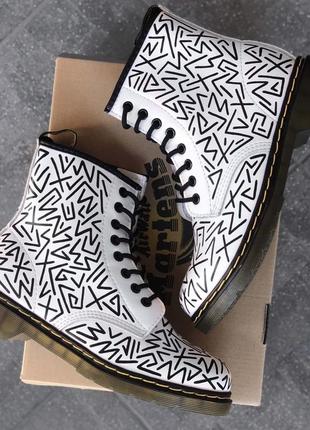 Dr martens 1460 white ботинки мартинсы черевики жіночі8 фото