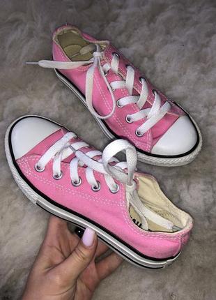 Кеди кросівки низькі converse оригінал рожеві для дівчинки