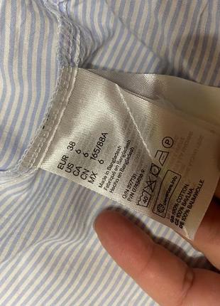 Летняя распродажа до 5.08 рубашка блуза на запах в голубую полоску от h&m3 фото