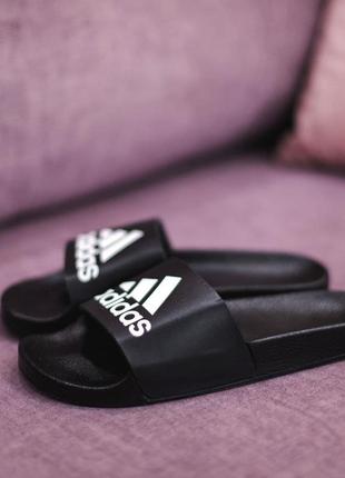 Женские тапки adidas slide black6 фото