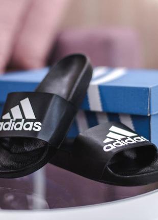 Женские тапки adidas slide black5 фото