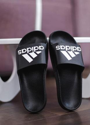 Женские тапки adidas slide black10 фото