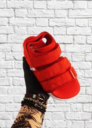 Мужские adidas  sandal red white, сандалии адидас летние на липучках4 фото