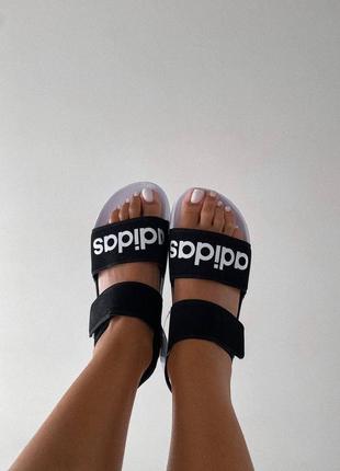 Женские босоножки adidas slippers black6 фото