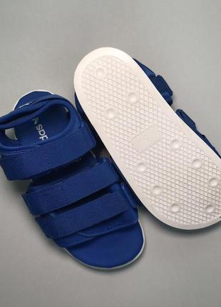 Мужские adidas sandals blue white, сандалии адидас синие на липучках3 фото