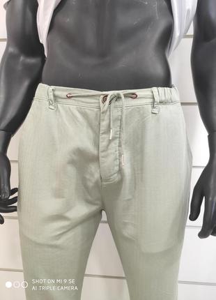 Очень комфортные cotton летние мужские брюки бренда rich famous2 фото