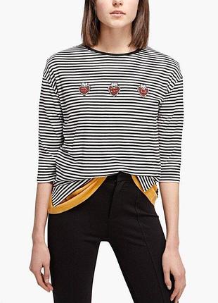 Футболка с длинным рукавом лонгслив stradivarius оригинал р.м