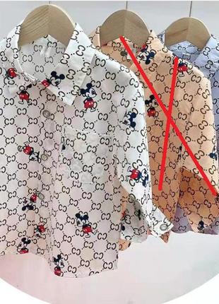 Стильная рубашка с микки