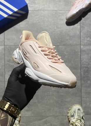 Adidas ozweego pink🆕женские кожаные дышащие кроссовки адидас озвиго🆕розовые с белым2 фото