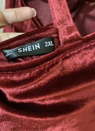 Shein бархатное платье размера плюс 2xl5 фото