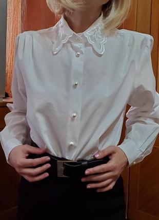 Вінтажна блуза з красивим коміром вінтаж ретро