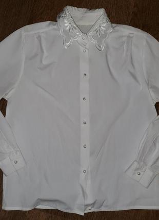 Винтажная блуза с красивым воротником винтаж ретро9 фото