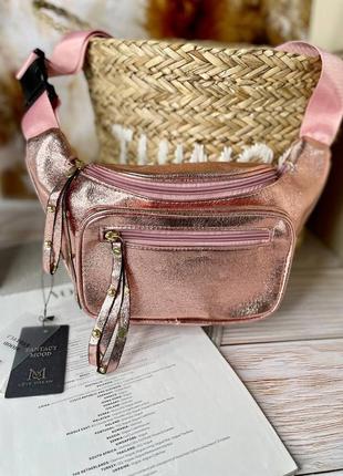 Стильная розовая сумка2 фото