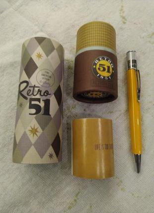 Retro 51 tornado ballpoint pen snapper safety yellow tsb - 010 ручка кулькова колекційна4 фото