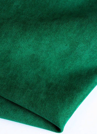 Портьерная ткань для штор канвас (микровелюр) зеленого цвета3 фото